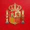西班牙国家男子足球队队徽，红色背景与皇冠图案